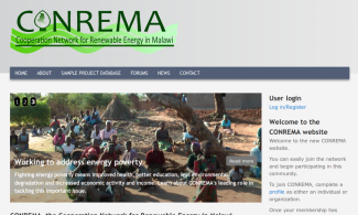 Screenshot of the CONREMA webiste.