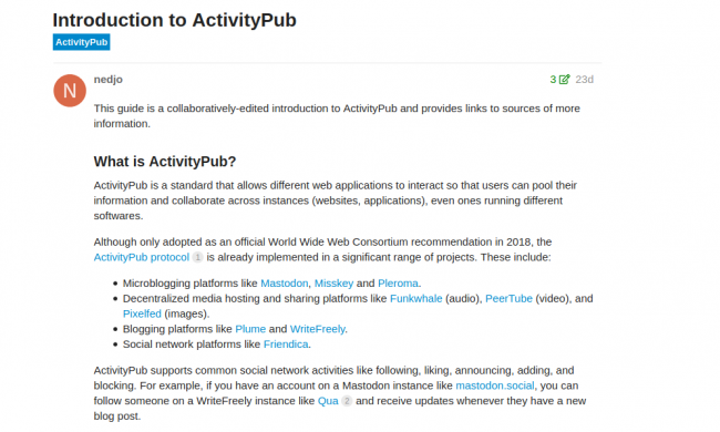 Guides to ActivityPub | Chocolate Lily